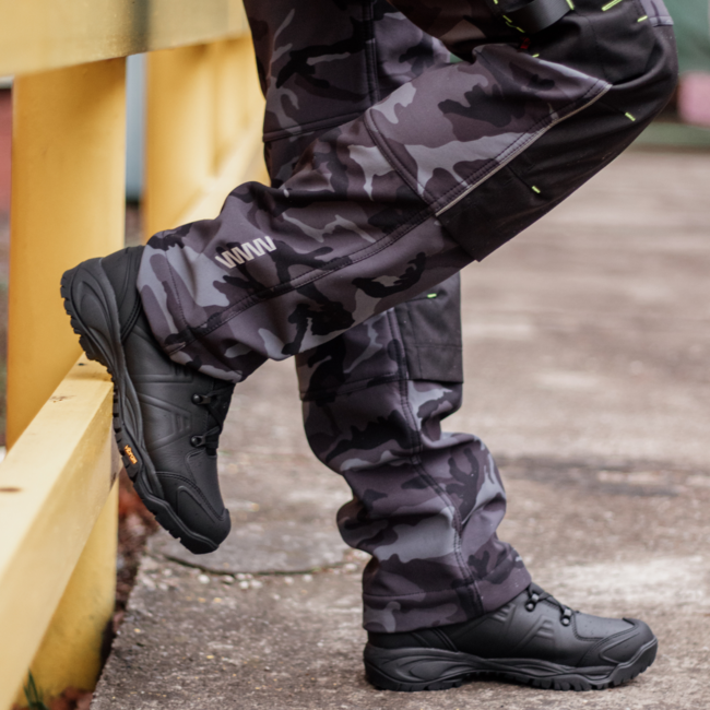 BENNON CAMOS pantaloni softshell, nero/grigio