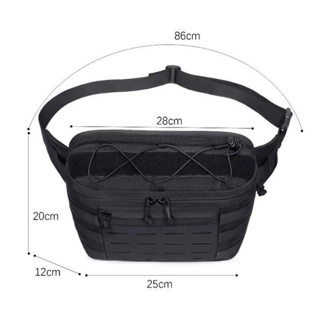 DRAGOWA Tactical Havoc borsa tattica multifunzionale, nera