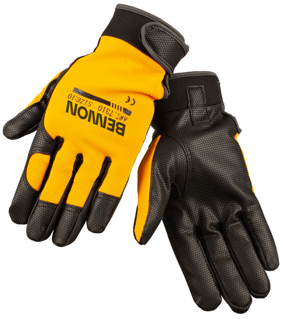 BENNON KalyTos guanti da lavoro, giallo/nero