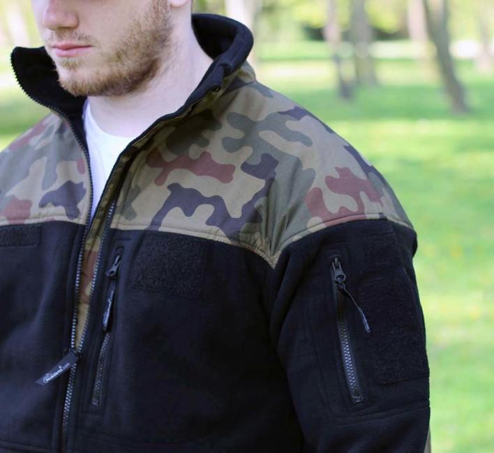 Helikon-Tex Infantry giacca in pile, nero woodland, 330g/m2