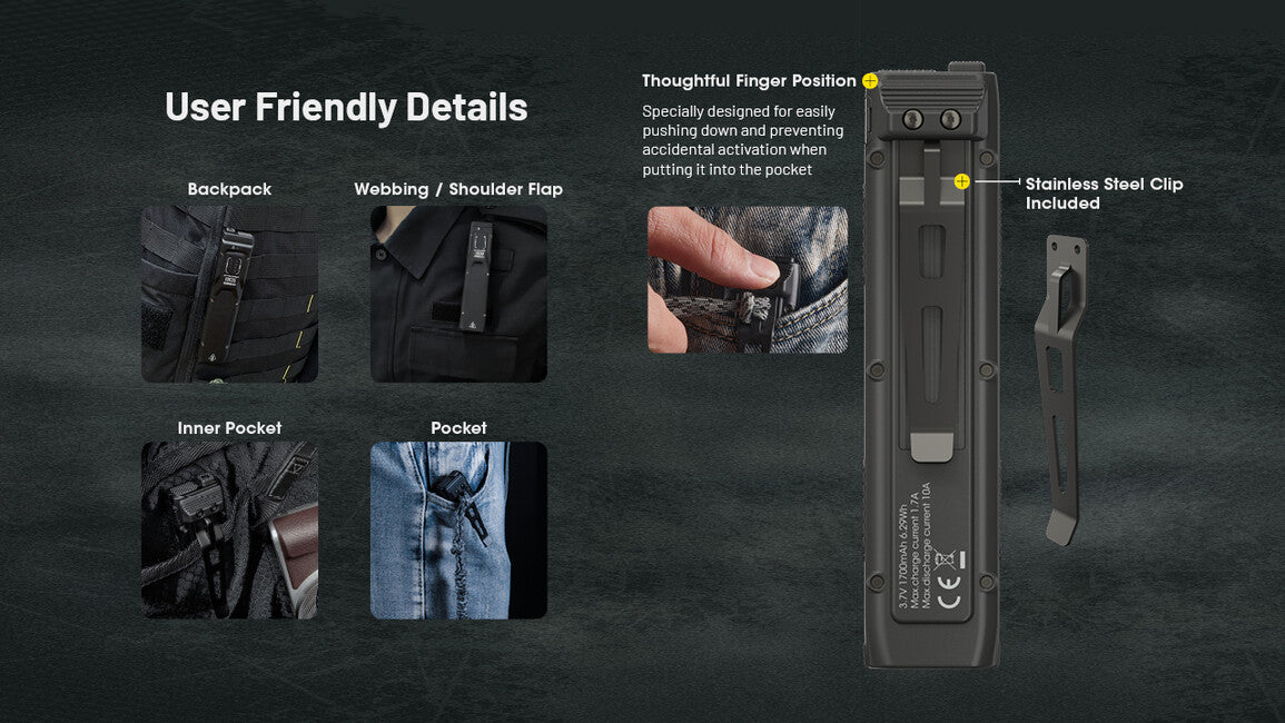 Nitecore EDC27 torcia ricaricabile Uhi