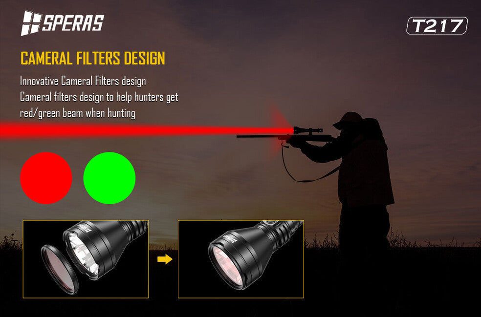 Speras T217 Hunting Flashlight 1400LM 1400M