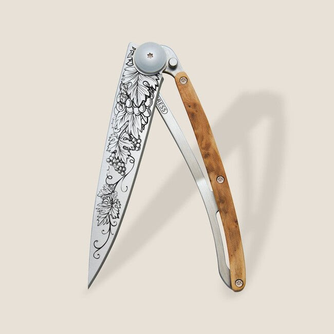 Deejo Tattoo legno Grand Cru coltello di chiusura