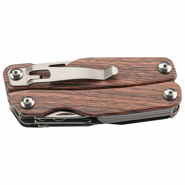 Herbertz Holzoptik strumento multifunzione 12 funzioni, look legno, custodia