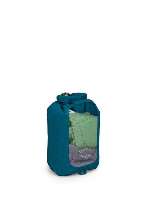 Osprey Dry Sack 12 sacca impermeabile con finestra, blu petrolio