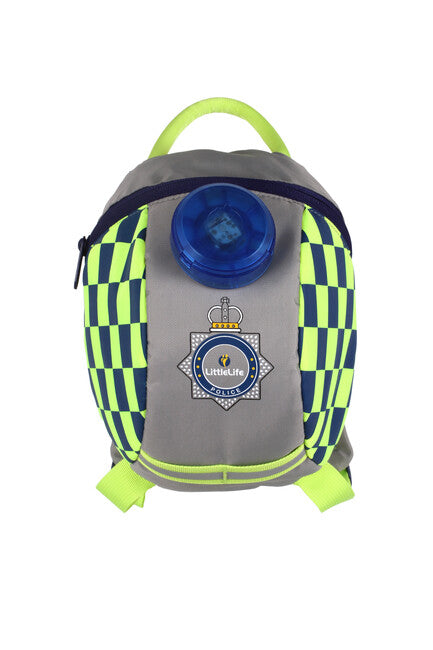 LittleLife Zaino per bambini, Polizia 2 L con luce lampeggiante