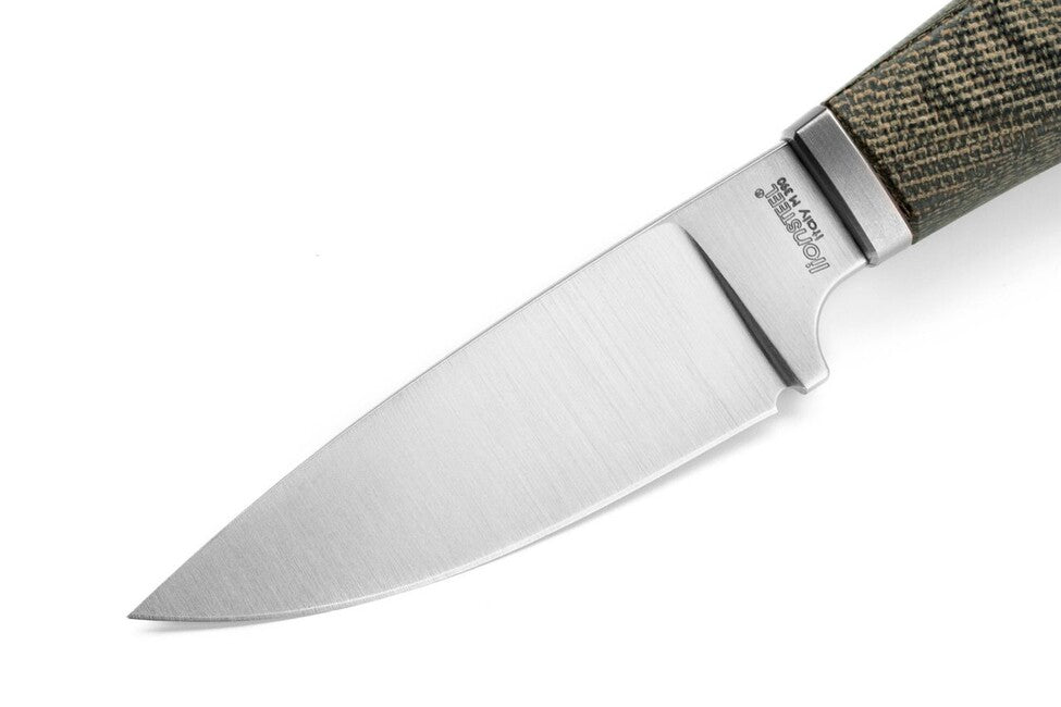 Lionsteel Willy WL1 CVG coltello a lama fissa con manico in micarta, verde