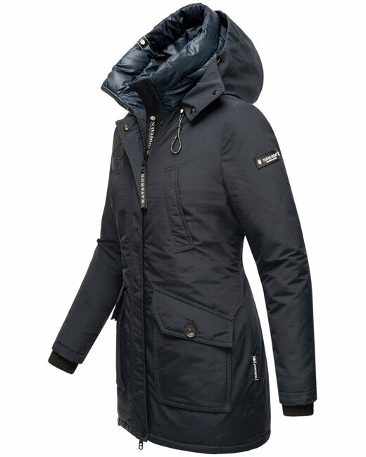 Navahoo Blizzardstorm giacca invernale da donna con cappuccio, blu navy