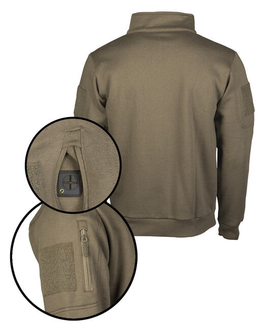 Mil-Tec felpa tattica senza cappuccio, verde Ranger