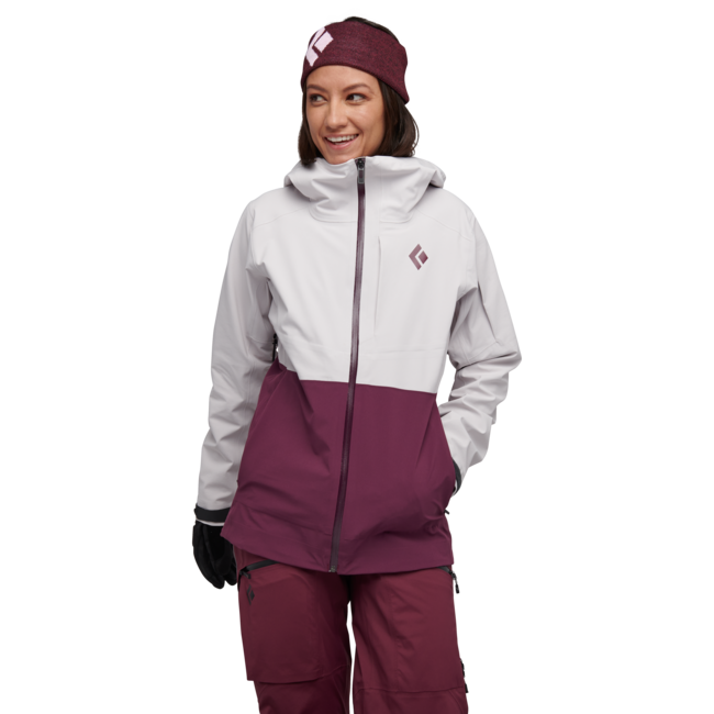 Black Diamond Recon Stretch Ski Shell giacca da sci da donna, rosa ghiaccio-mirtillo nera