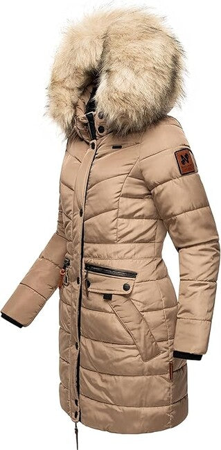 Navahoo Paula parka invernale da donna con cappuccio, grigio tortora