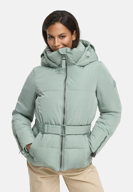 Marikoo Aleyna16 giacca invernale da donna con cappuccio, smokey mint