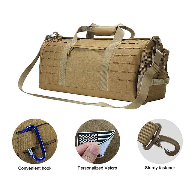 DRAGOWA Tactical Borsa da viaggio tattica 36L, nera