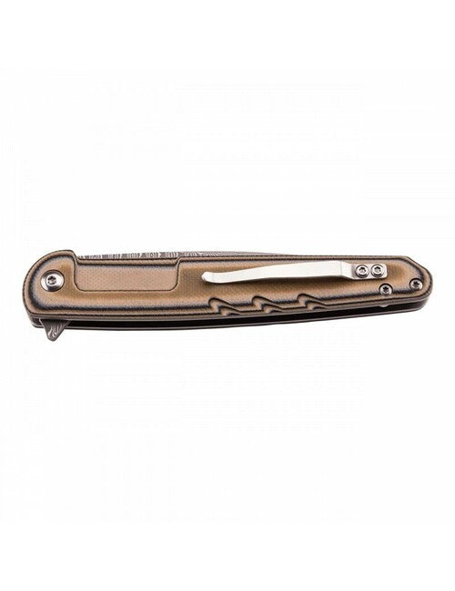 Herbertz Selektion Damast Spike coltello da tasca a una mano 9,5 cm, damasco, g10