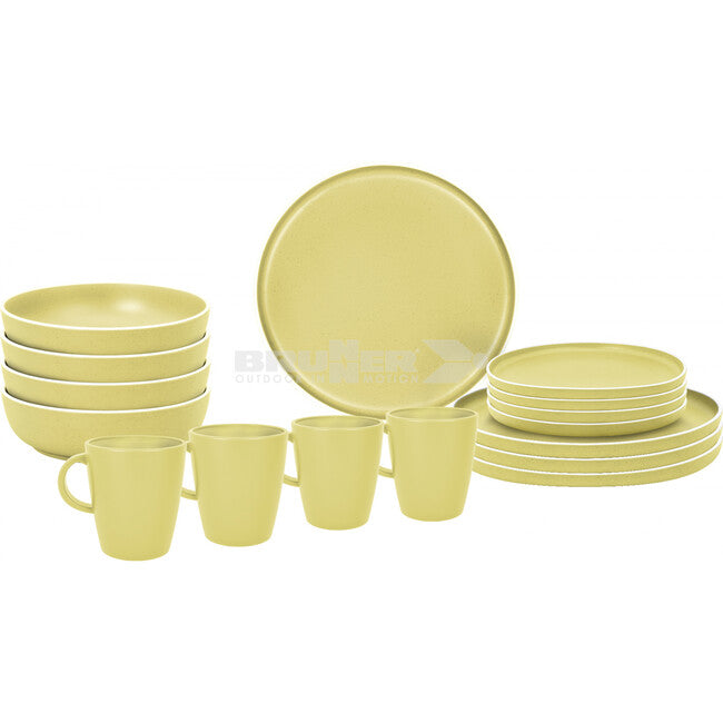 Brunner Lunch Box Set di utensili da campeggio, giallo