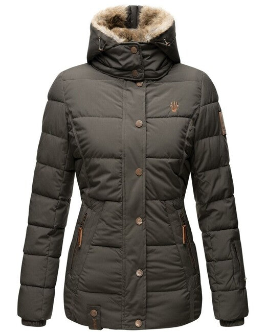 Marikoo Nekoo giacca invernale da donna con cappuccio, antracite
