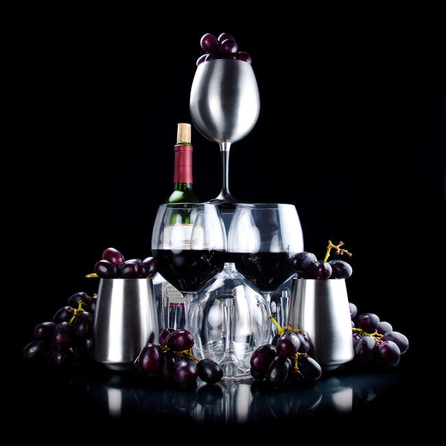 GSI Outdoors Glacier bicchiere da vino rosso in acciaio inox 449 ml