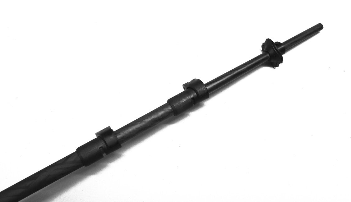BasicNature Asta in carbonio a 3 pezzi con prolunga 102-250 cm