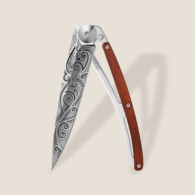 Deejo coltello chiusura Tattoo Specchio coralwood Pacific
