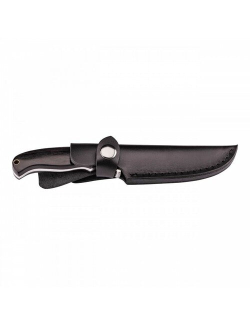 Herbertz Coltello da cintura 9 cm, damasco, legno di Pakka