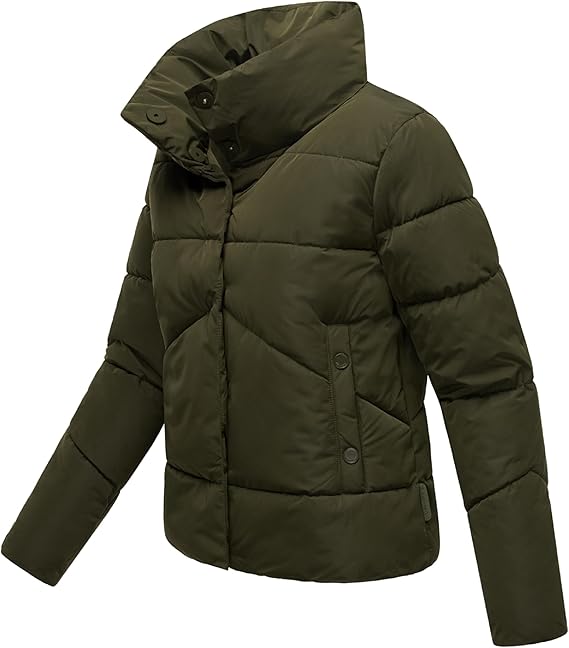 Marikoo Jalliaa giacca invernale corta da donna, oliva scuro