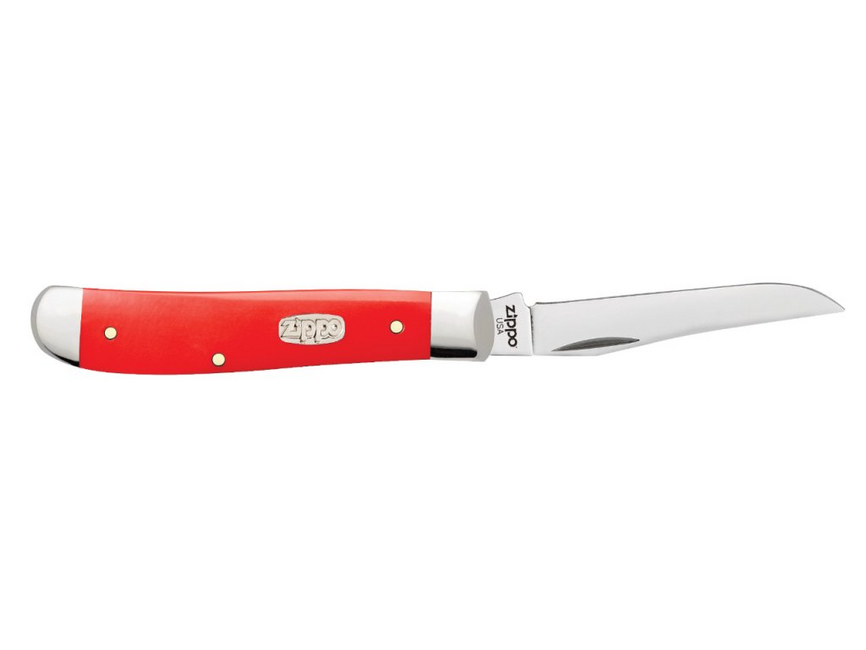 Zippo Mini Trapper Folding Knife, Red