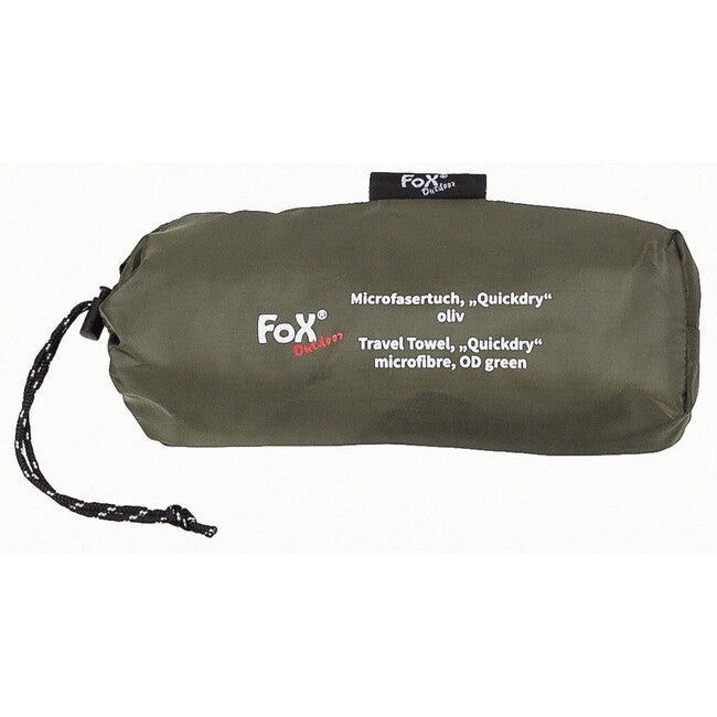 Fox Outdoor Quickdry asciugamano da viaggio, microfibra, verde od, circa 130 x 80 cm