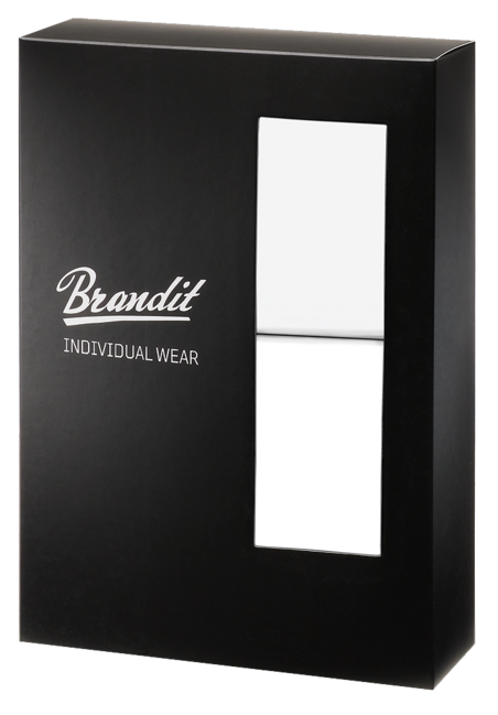 Brandit Boxer con logo 2 pezzi, bianco-bianco
