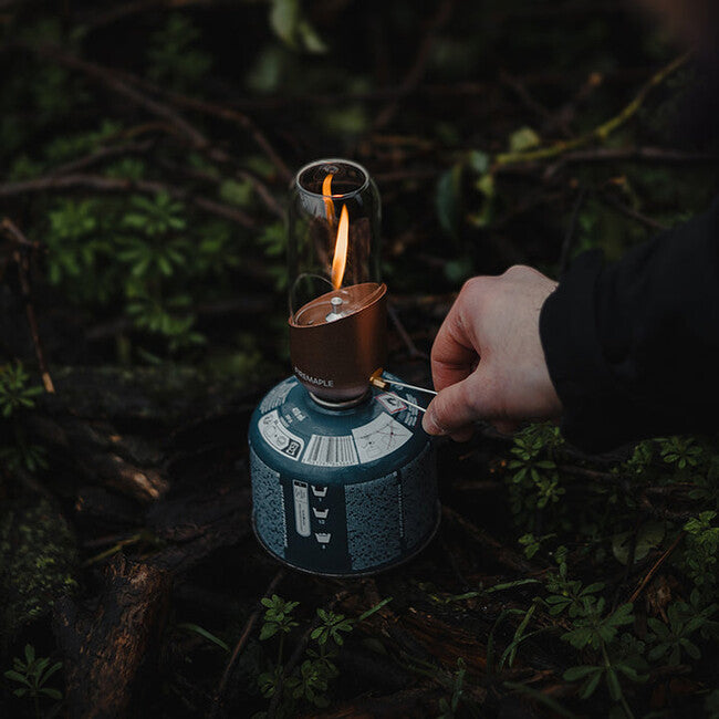 Fire Maple lampada a gas con vetro borosilicato, nero