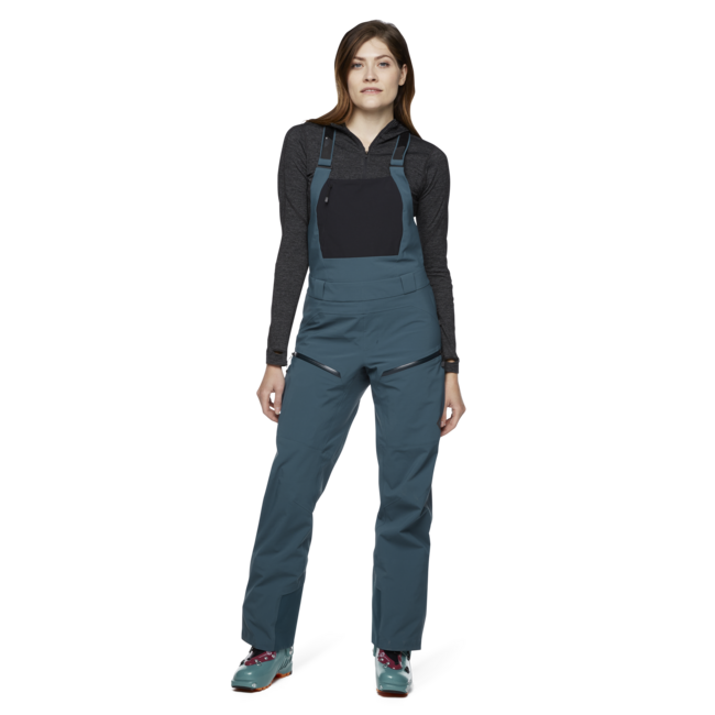 Black Diamond Recon Stretch salopette da donna, azzurrite