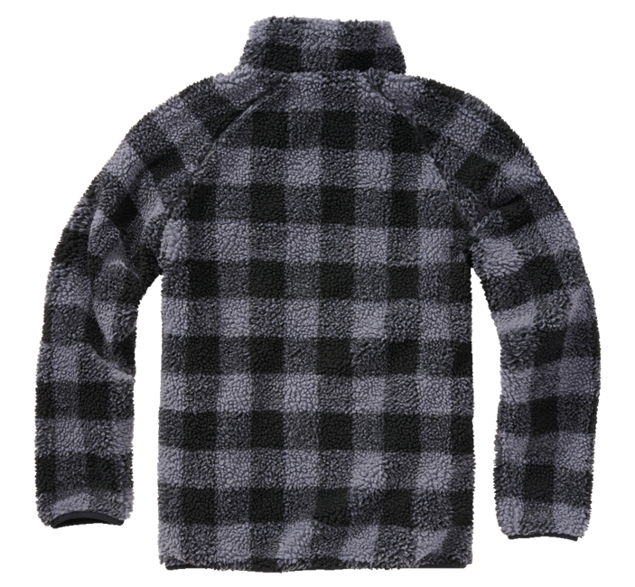 Brandit Teddyfleece Troyer giacca in pile, nero/grigio