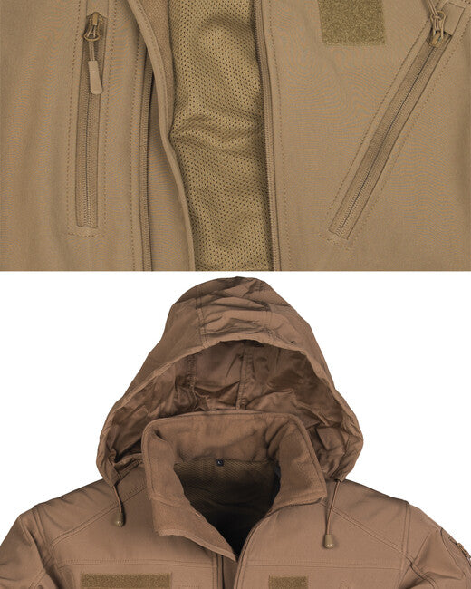 Mil-Tec Giacca Softshell SCU 14, Coyote scuro