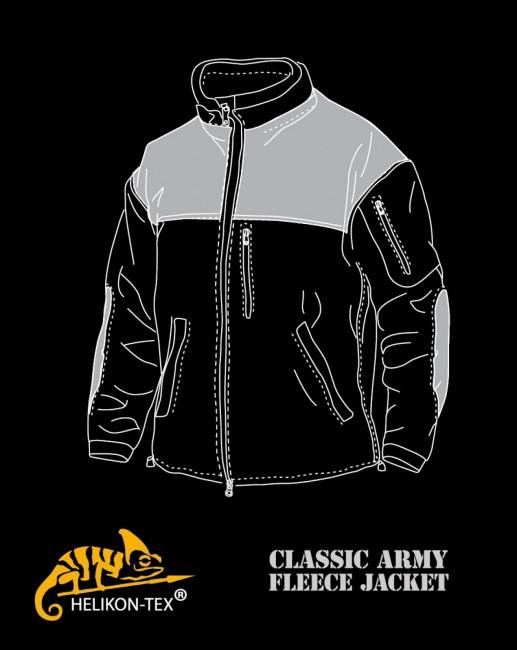 Helikon-Tex Classic Army giacca in pile rinforzata, oliva-nero, 300g/m2