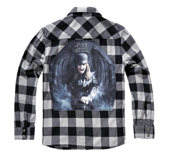 Brandit Ozzy camicia a maniche lunghe , nero antracite ch