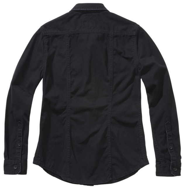 Brandit Camicia vintage a maniche lunghe da donna, nero