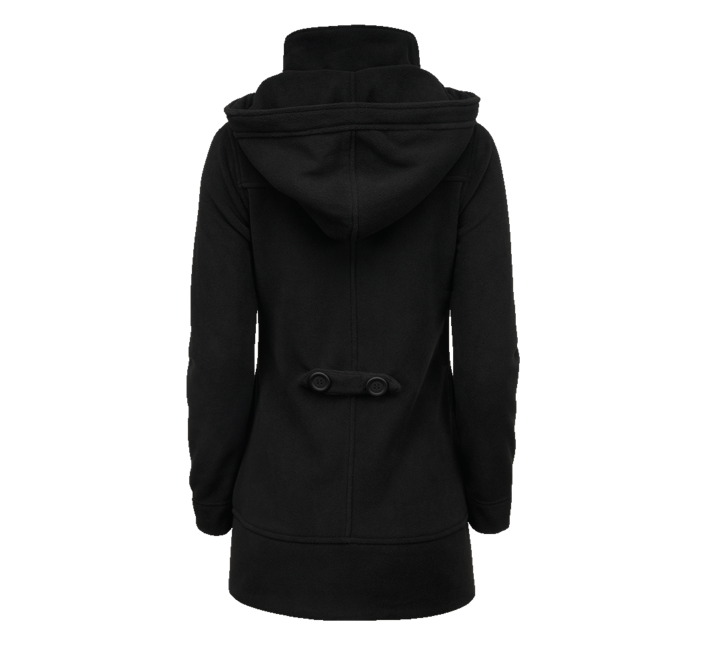 Brandit Cappotto quadrato in pile da donna, nero