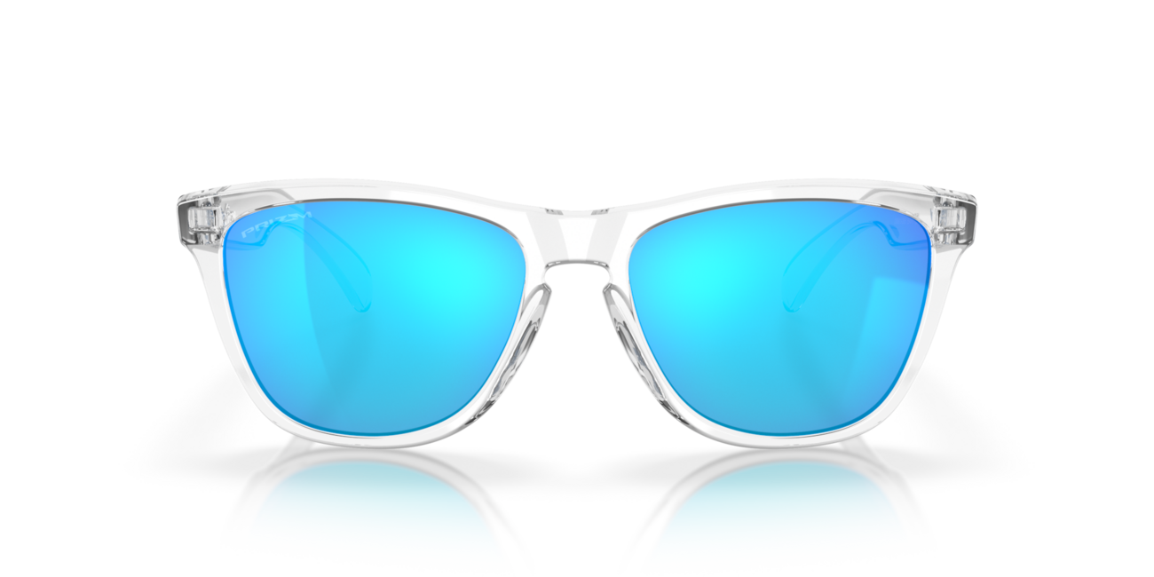 Oakley Frogskins occhiali da sole con telaio Crystal Clear e con le diapositive Prizm Sapphire Iridium 55