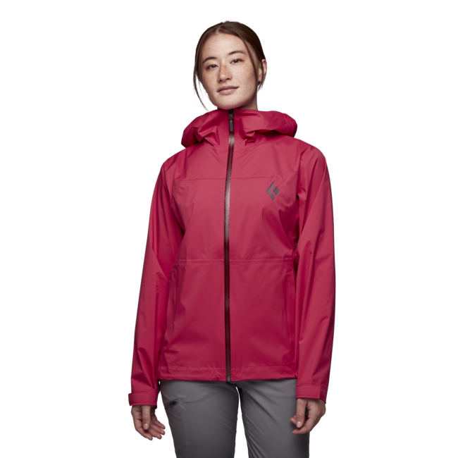 Black Diamond Stormline Stretch Rain Shell giacca impermeabile da donna, melograno