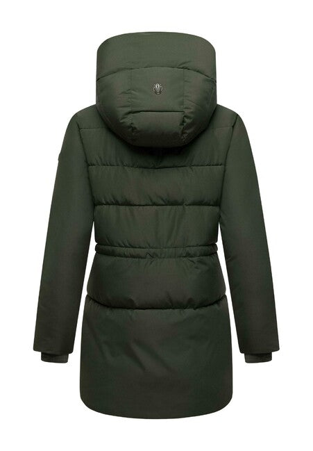 Marikoo Delilah16 giacca invernale da donna con cappuccio, verde oliva scuro