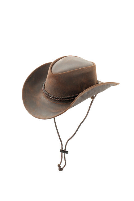 Origin Outdoors Cappello in pelle trapper, marrone