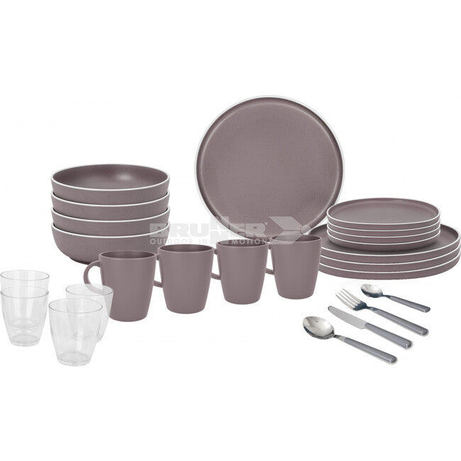 Brunner All Inclusive Dolomite set di utensili da campeggio, viola