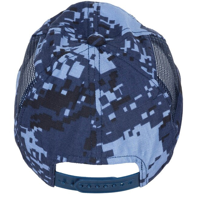 MFH Cappellino - misura regolabile con inserti in rete, blu digitale