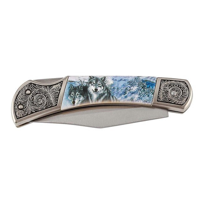 Herbertz 8 cm coltello, zinco pressofuso e plastica, wolf