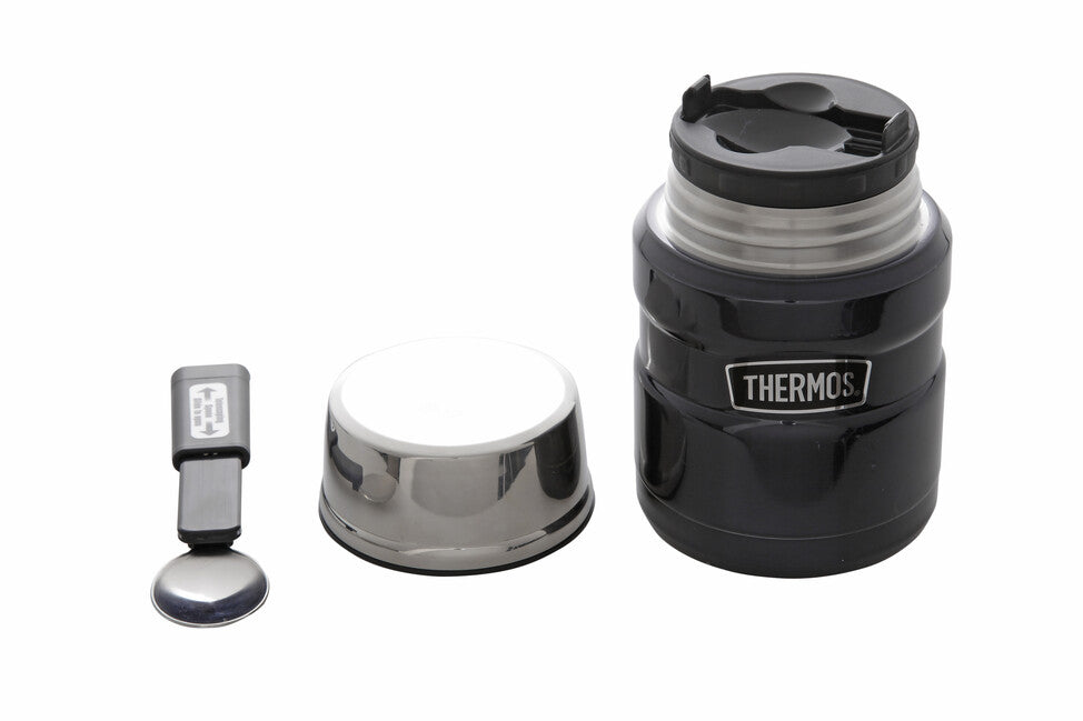 Thermos King Contenitore per alimenti con cucchiaio 0,47 l, blu scuro