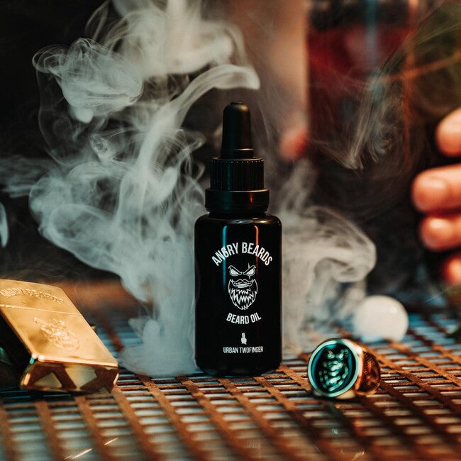 Angry Beards Urban Twofinger olio per barba e barba 30 ml