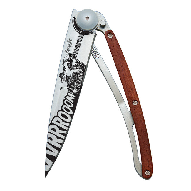 Deejo Tattoo Biker coltello pieghevole, coralwood