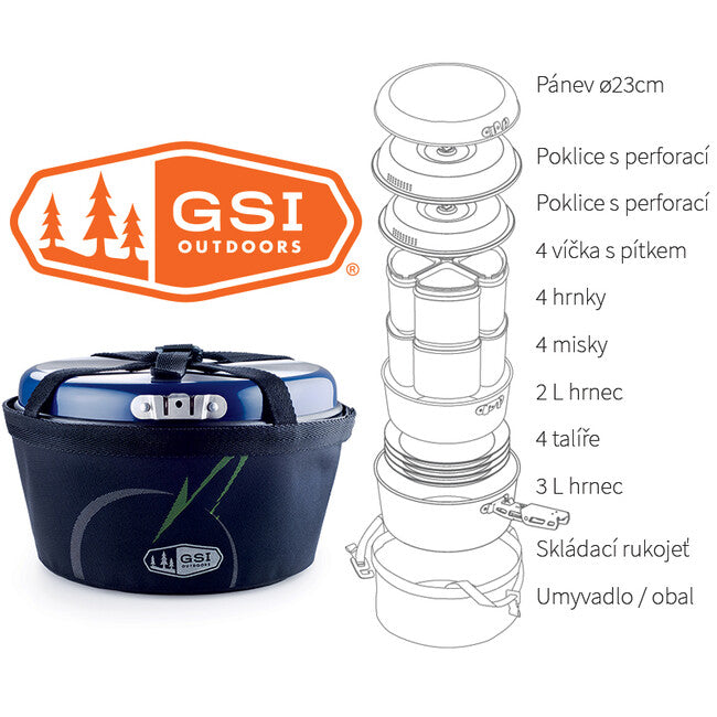 GSI Outdoors Bugaboo Ceramic Camper set di pentole 2+3 l