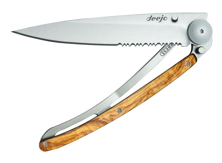 Deejo Serration coltello di chiusura in legno di corallo