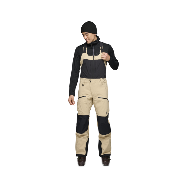 Black Diamond Recon Stretch Pro salopette da uomo, cachi-fumo