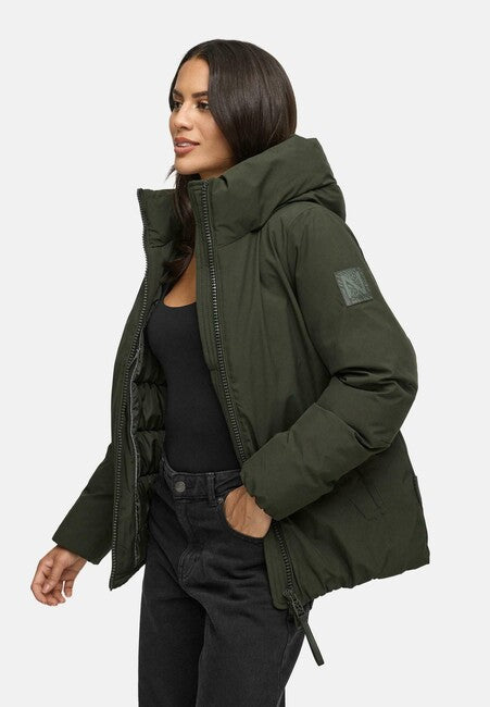 Navahoo Blutenlicht 14 giacca invernale da donna, verde oliva scuro